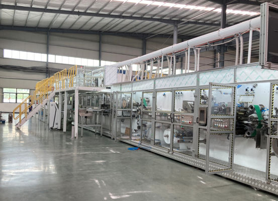 85% Efficiency 220KW Siemens System PLC 320mm Sanitary Napkin Machine
