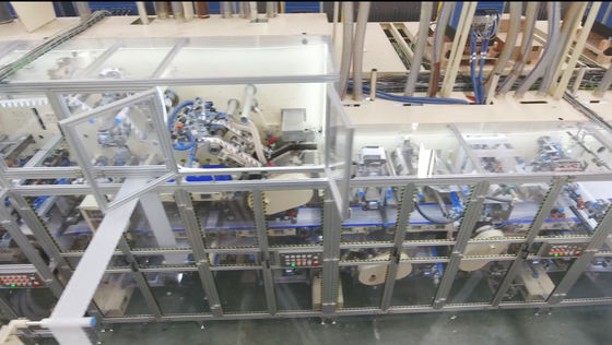 45m Length Mitsubishi PLC 50HZ Baby Diaper Machinery