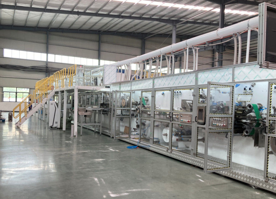 85% Efficiency 220KW Siemens System PLC 320mm Sanitary Napkin Machine