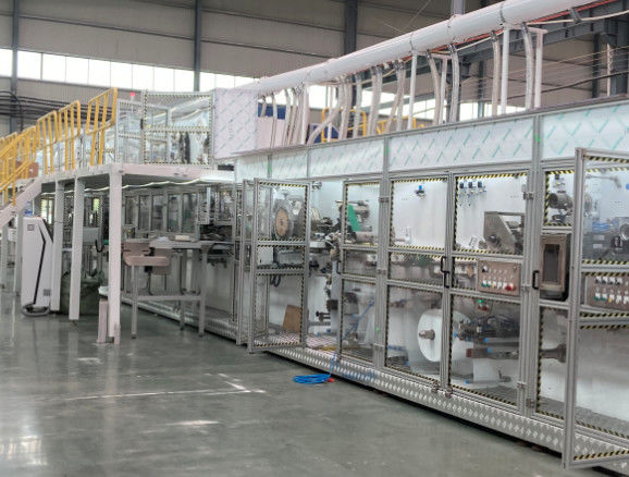 HMI Touch Screen 220KW 800pcs/Min Sanitary Napkin Machine